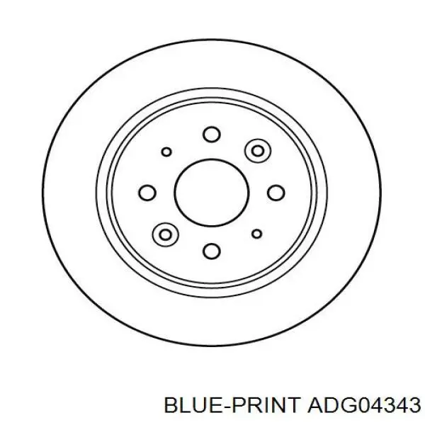 ADG04343 Blue Print disco de freno trasero