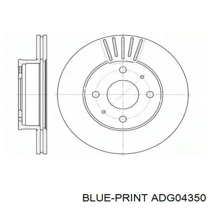 Frenos delanteros Blue Print ADG04350 precio, desde 25,53 EUR