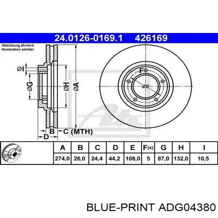 Disco de freno SD1030 Hi-q