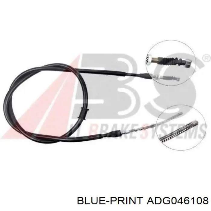 ADG046108 Blue Print cable de freno de mano trasero derecho