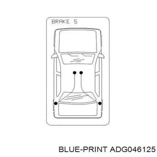 ADG046125 Blue Print cable de freno de mano trasero derecho