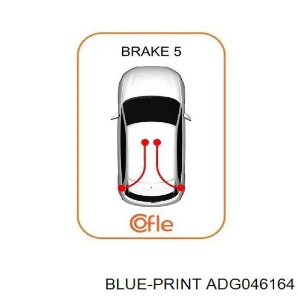 ADG046164 Blue Print cable de freno de mano trasero derecho