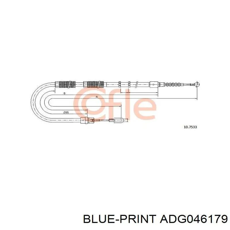 100226 Adriauto cable de freno de mano trasero derecho