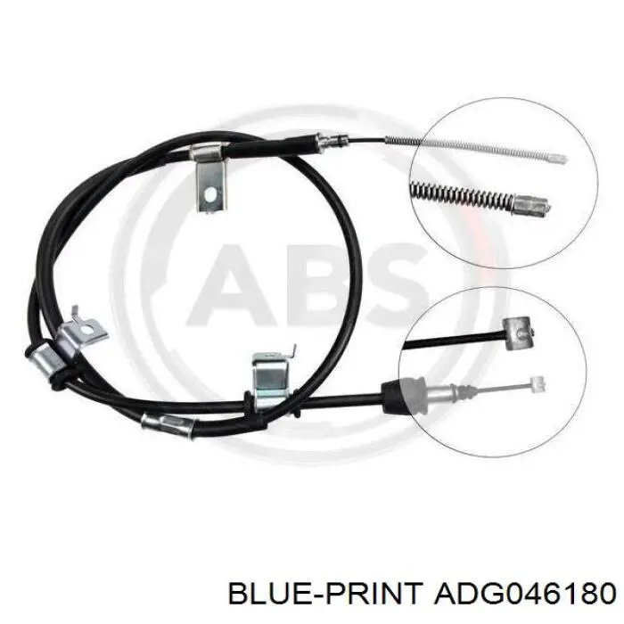ADG046180 Blue Print cable de freno de mano trasero izquierdo