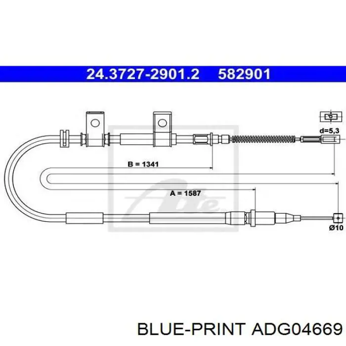 Cable de freno de mano trasero izquierdo General Motors P96230545 precio, desde 8,74 EUR