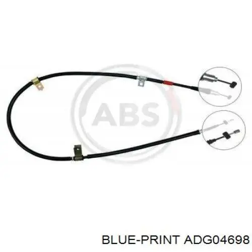 ADG04698 Blue Print cable de freno de mano trasero izquierdo