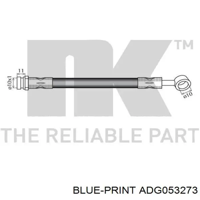 4111049 Metzger tubo flexible de frenos trasero izquierdo