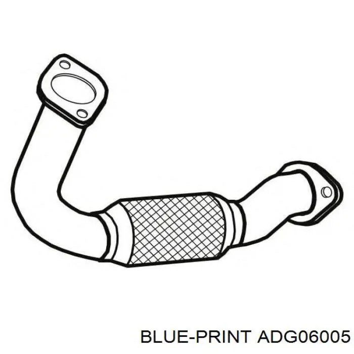 ADG06005 Blue Print tubo de admisión del silenciador de escape delantero
