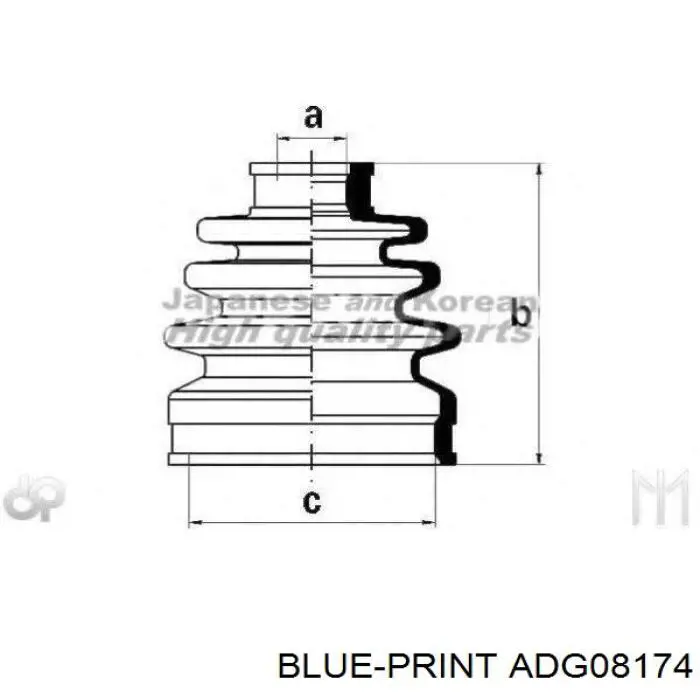 HY0134 DAC fuelle, árbol de transmisión delantero exterior