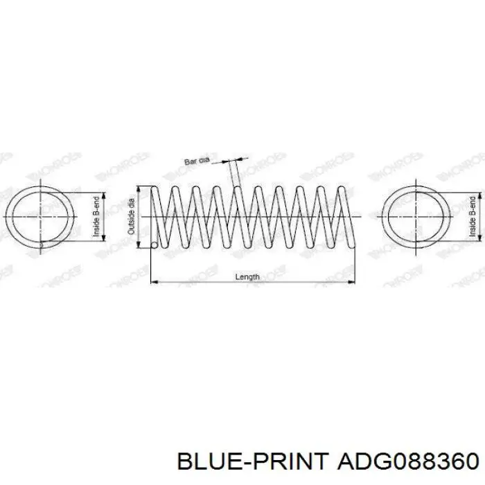 ADG088360 Blue Print muelle de suspensión eje delantero