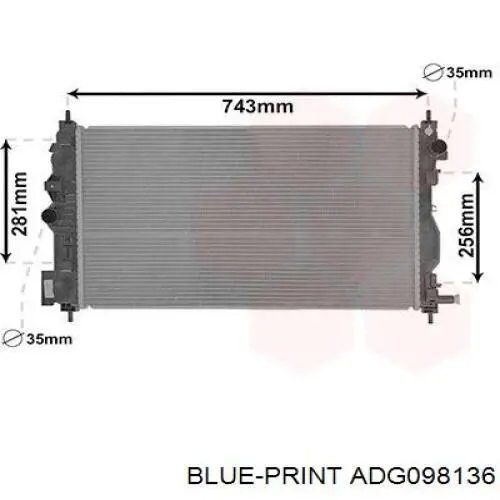 Radiador de água Chevrolet Orlando J309