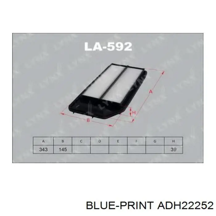 Comprar ADH22252 Blue Print Filtro de aire