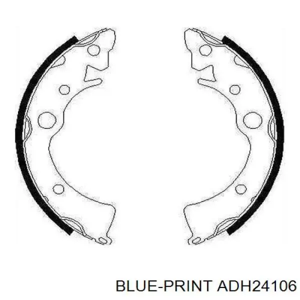 ADH24106 Blue Print zapatas de frenos de tambor traseras