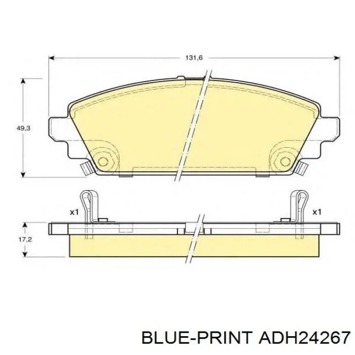 Comprar ADH24267 Blue Print Pastillas delanteras de freno