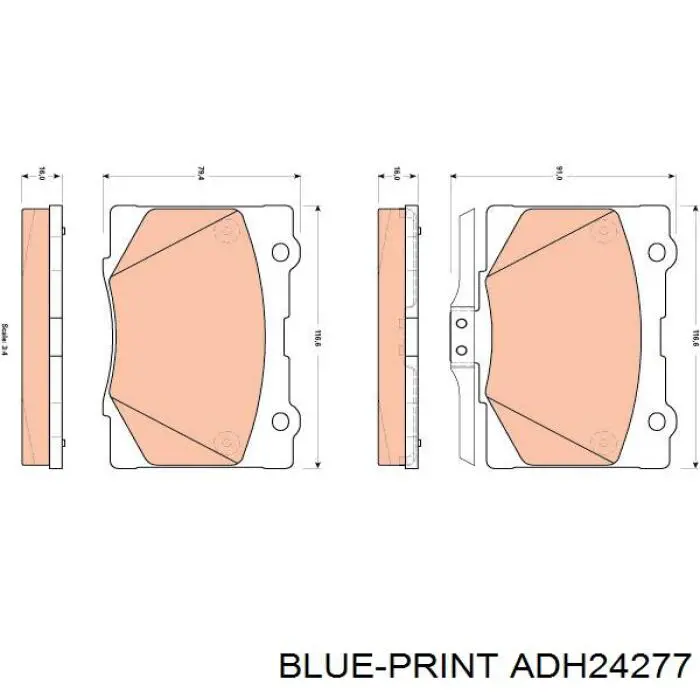 PA437AF Japan Parts pastillas de freno delanteras