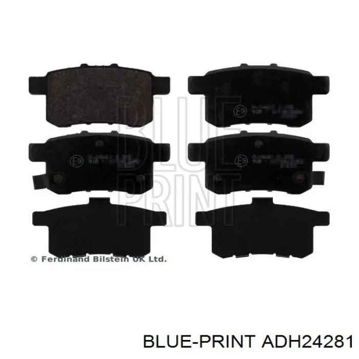 ADH24281 Blue Print pastillas de freno traseras