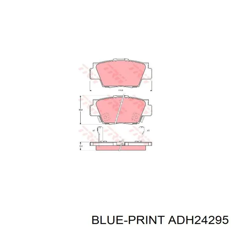 ADH24295 Blue Print pastillas de freno traseras