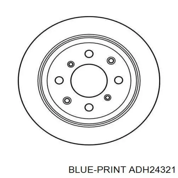 ADH24321 Blue Print Freno de disco trasero