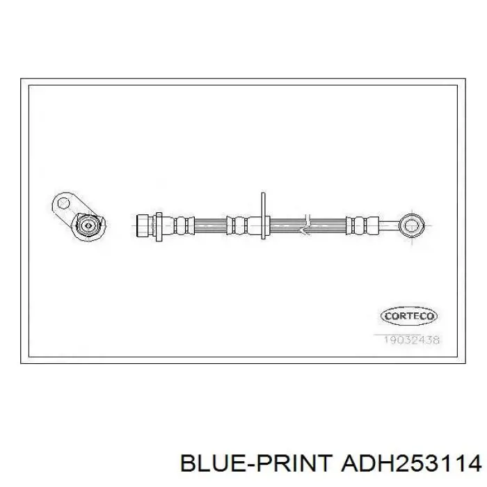 ADH253114 Blue Print latiguillos de freno trasero derecho