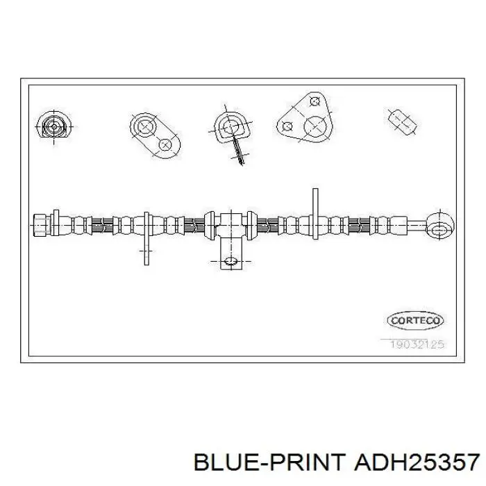 ADH25357 Blue Print latiguillos de freno delantero derecho