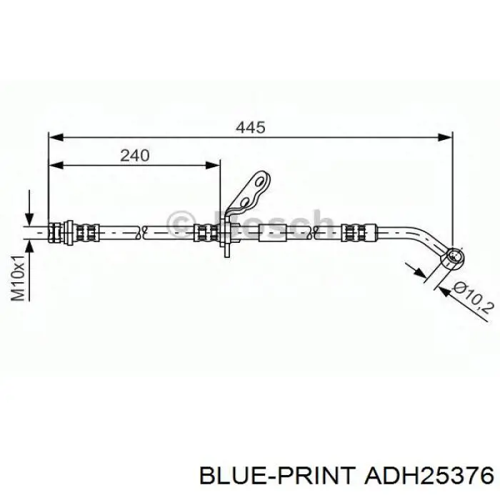 ADH25376 Blue Print latiguillos de freno delantero derecho