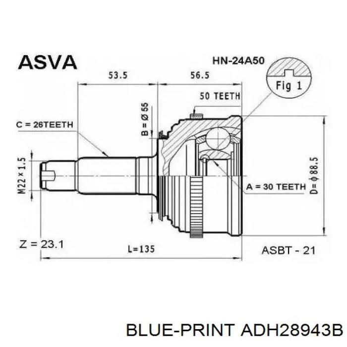 H281A14 NPS Junta homocinética