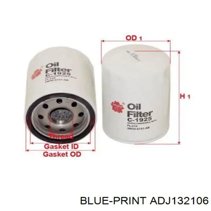 LS1100 Purflux Filtro aceite