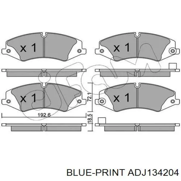 ADJ134207 Blue Print pastillas de freno delanteras