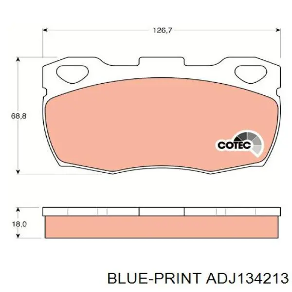 ADJ134213 Blue Print pastillas de freno delanteras