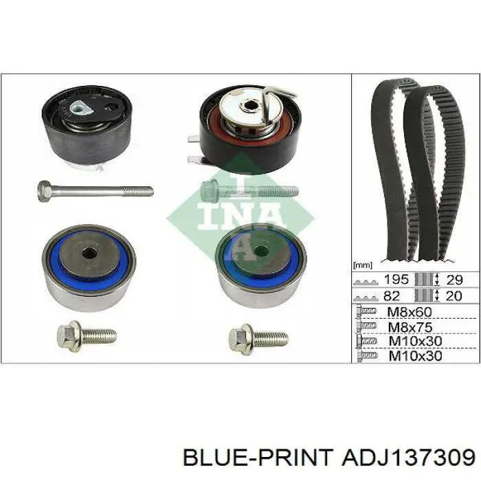 ADJ137309 Blue Print kit correa de distribución