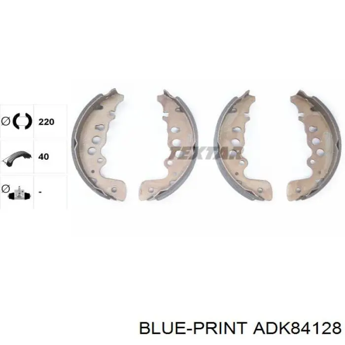 ADK84128 Blue Print zapatas de frenos de tambor traseras