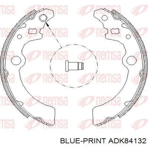 ADK84132 Blue Print zapatas de frenos de tambor traseras