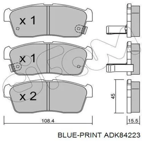 Pastillas freno delanteras Blue Print ADK84223 precio, desde 22,40 EUR