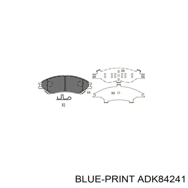 Pastillas de freno ADK84241 Blue Print