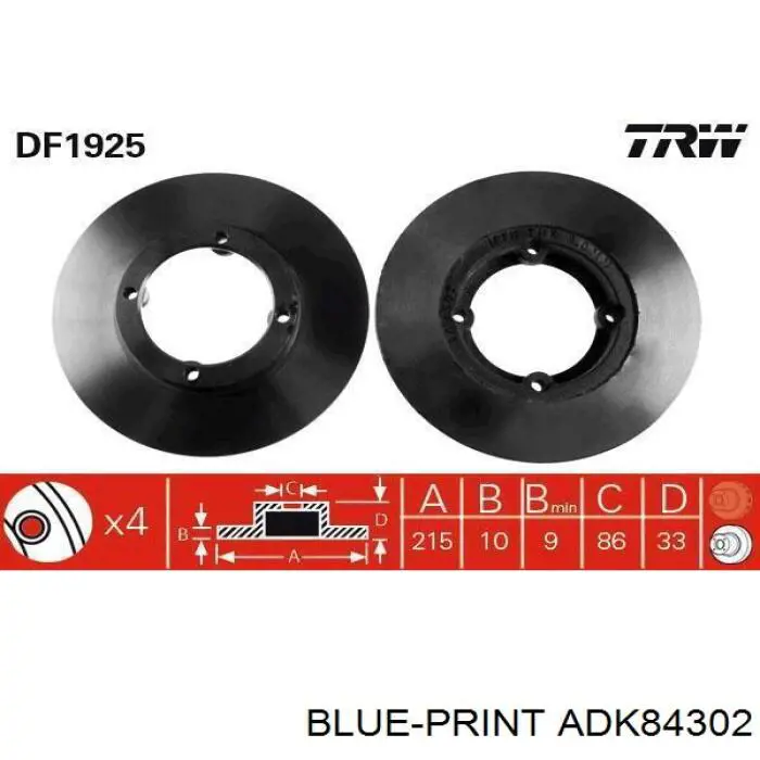 DI800 Japan Parts Discos