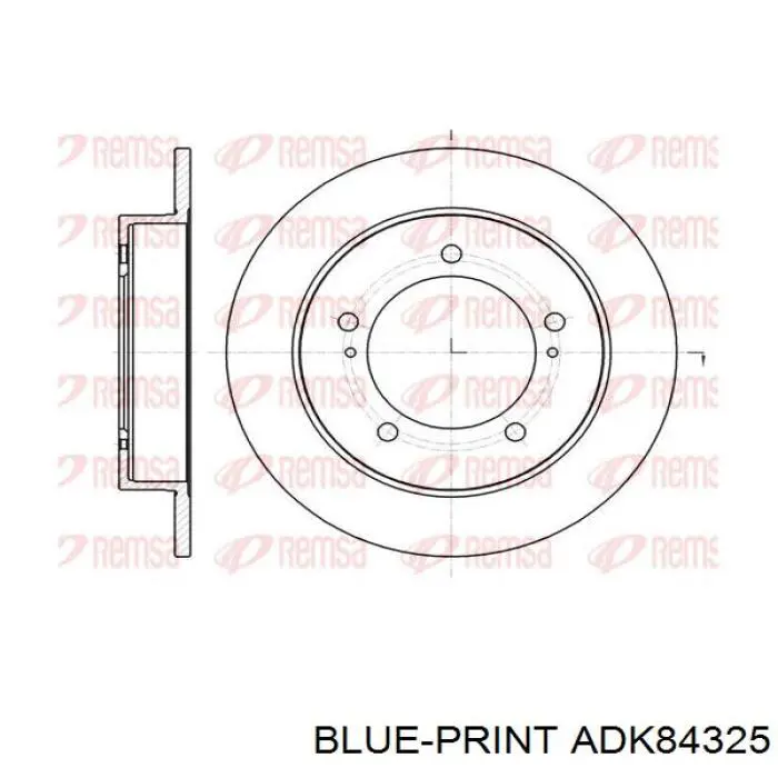 ADK84325 Blue Print disco de freno delantero