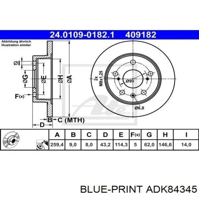 Frenos traseros Japan Parts DP804C