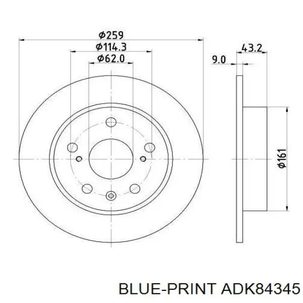 Comprar DP804C Japan Parts Disco de freno trasero