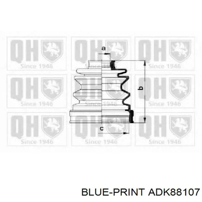 ADK88107 Blue Print fuelle, árbol de transmisión delantero interior