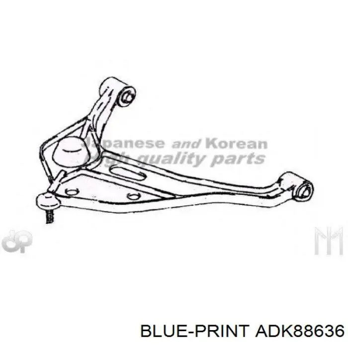 ADK88636 Blue Print barra oscilante, suspensión de ruedas delantera, inferior derecha