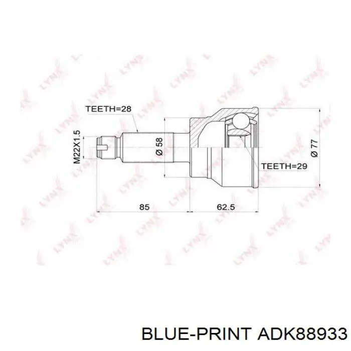 ADK88933 Blue Print junta homocinética exterior delantera
