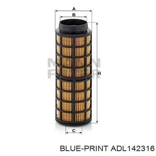 ADL142316 Blue Print filtro de combustible