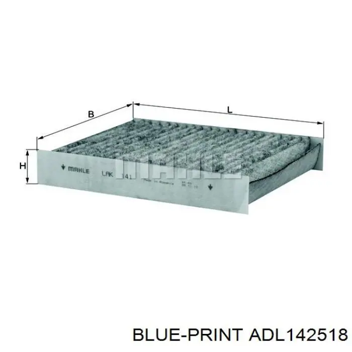 ADL142518 Blue Print filtro habitáculo