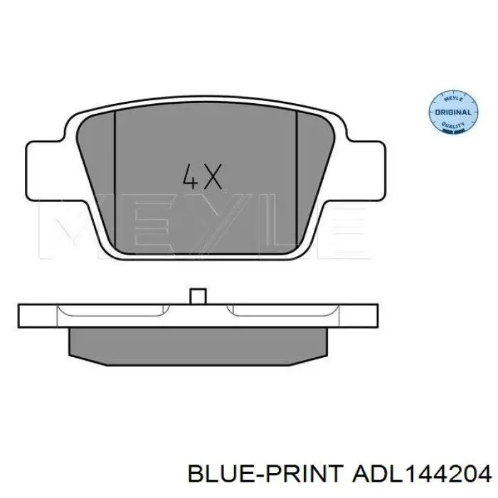 ADL144204 Blue Print pastillas de freno traseras