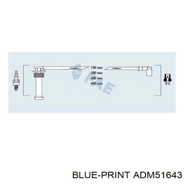 ADM51643 Blue Print cables de bujías