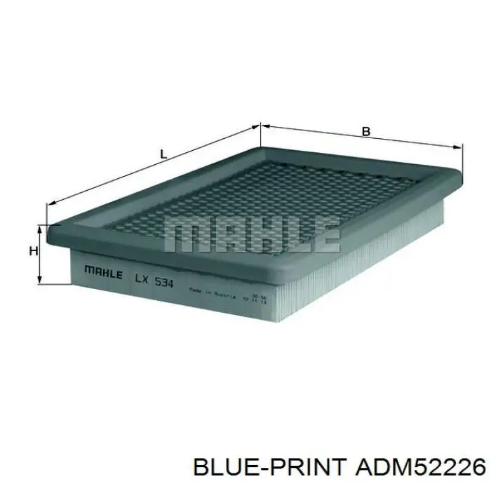 Filtro de aire ADM52226 Blue Print