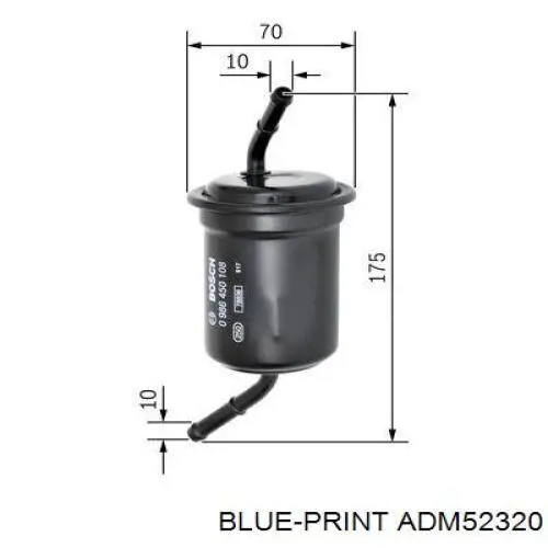 ADM52320 Blue Print filtro de combustible