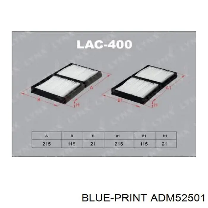 ADM52501 Blue Print filtro habitáculo