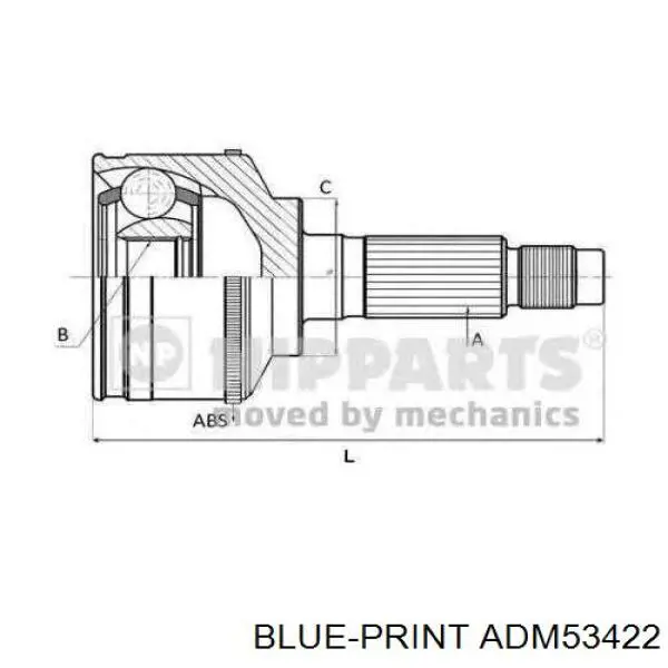 Cilindro maestro de embrague ADM53422 Blue Print
