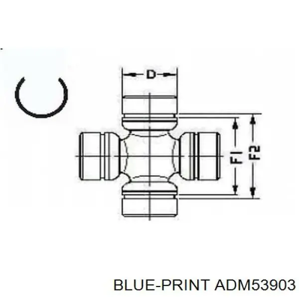 ADM53903 Blue Print cruceta de árbol de cardán trasero